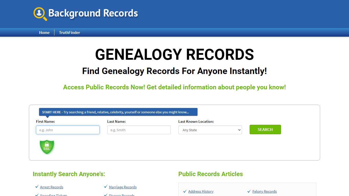 Find Genealogy Records For Anyone Instantly!